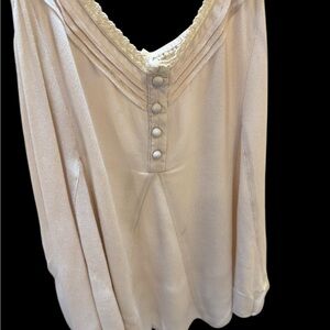 POL Cream Blouse with Lace Detail